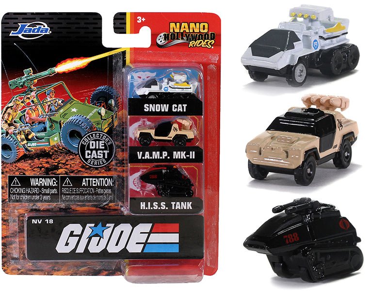 Rapid Vehicles "G.I. Joe" 3 piece Set "Nano Hollywood Rides" Diecast Models by Jada  free...