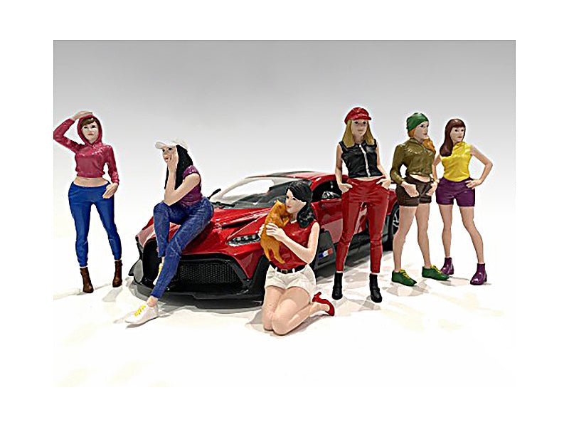 Rapid Vehicles "Girls Night Out" 6 piece Figurine Set for 1/18 Scale Models by American Diorama ...