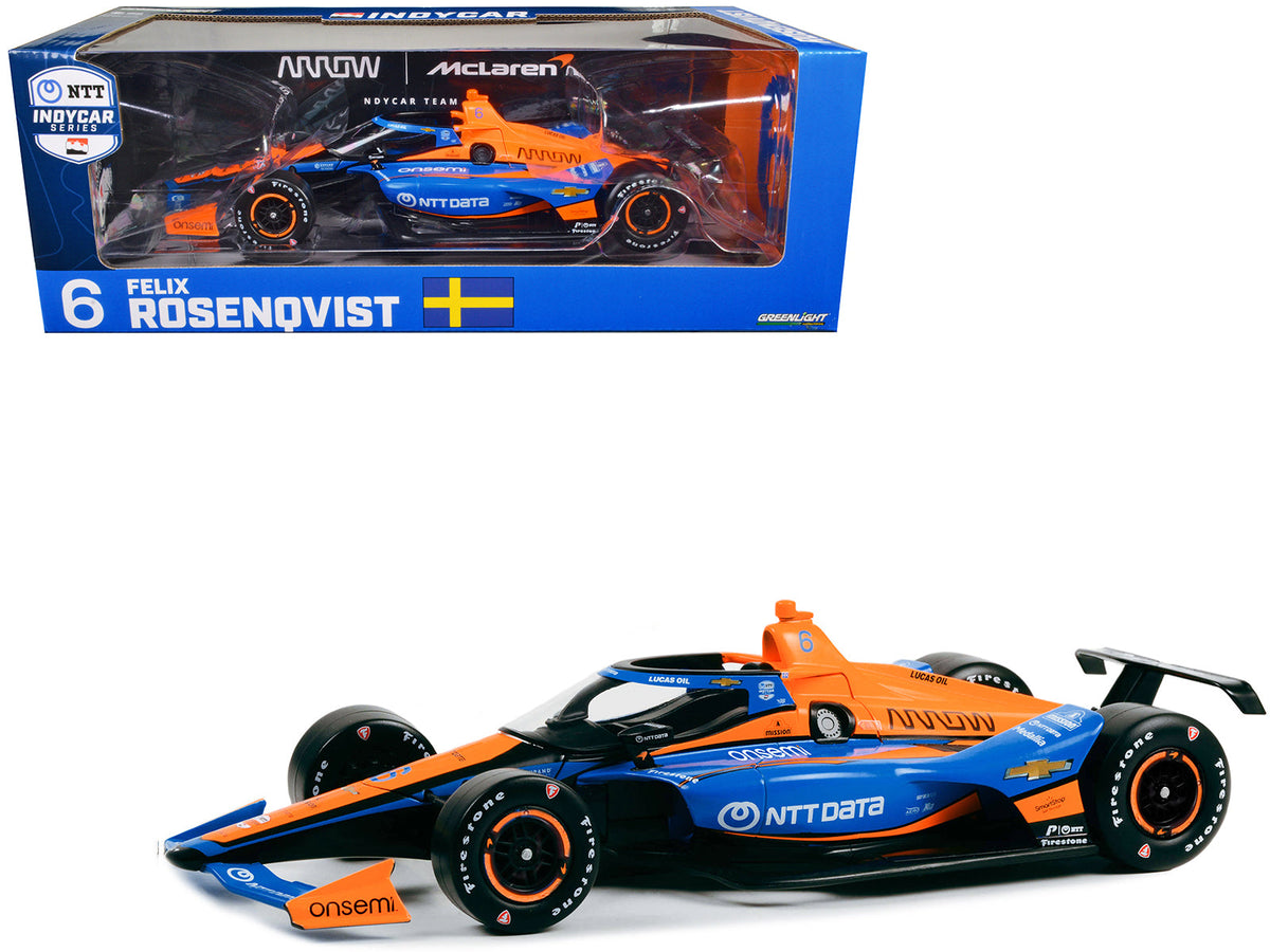Rapid Vehicles Dallara IndyCar #6 Felix Rosenqvist "NTT DATA" Arrow McLaren "NTT IndyCar Series"...