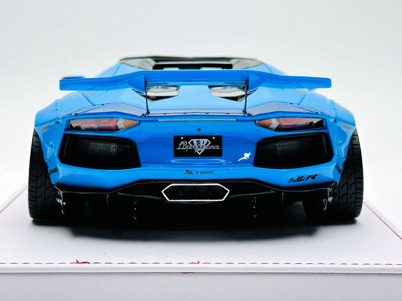 GL Model Lamborghini Aventador Roadster SVJ Lake Blue 1:18 WITH DISPLAY