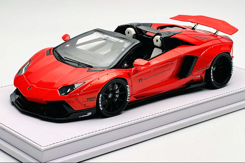 GL Model Lamborghini Aventador Roadster SVJ Pearl Orange 1:18 WITH DISPLAY
