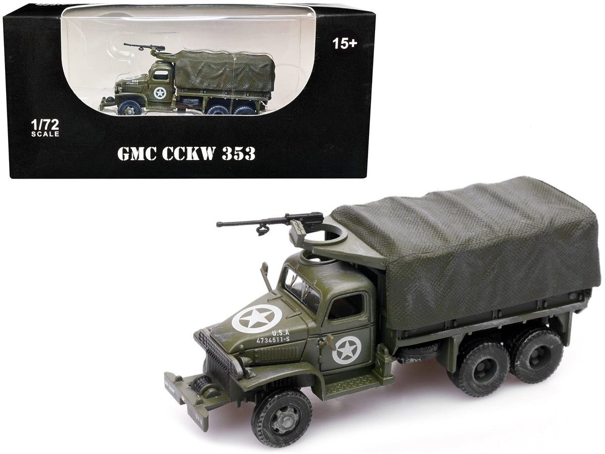 Rapid Vehicles GMC CCKW 353 Truck With Mounted Gun Olive Drab "4734511-S" US Army World War II...