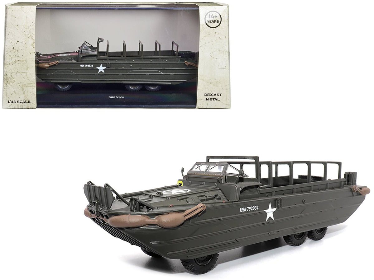 Rapid Vehicles GMC DUKW Amphibious Vehicle Olive Drab "United States Army" 1/43 Diecast Model by...
