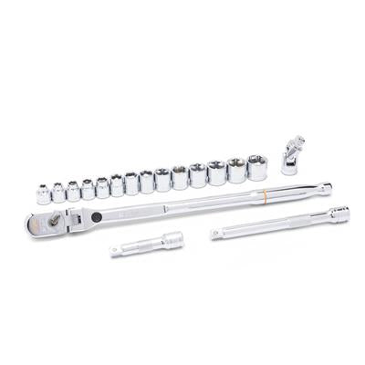 GearWrench 120XP Locking Flex Ratchet/Stubby Socket Mechanics Tool Sets - 81392