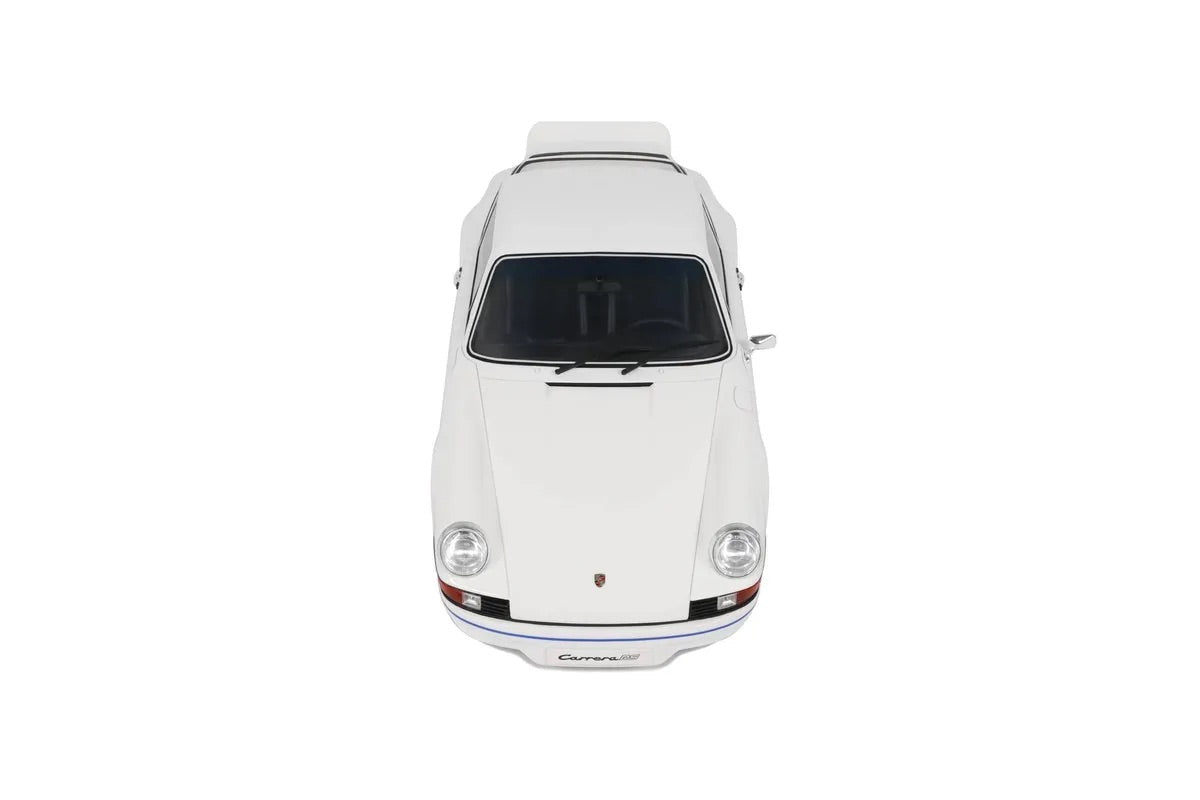 STM Diecast GT Spirit 1973 Porsche 911 Carrera RS 2.7 Coupe White w/ Blue Wheels and Deco 1:12 -...