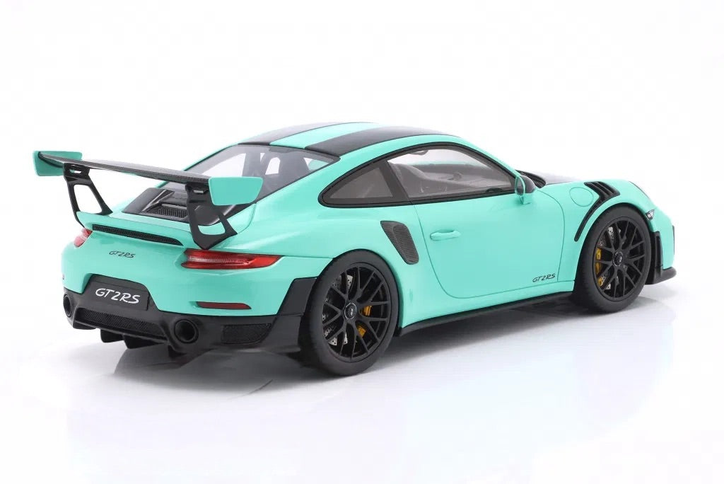 STM Diecast GT Spirit Porsche 911 991.2 GT2 RS w/ Weissach Pkg Mint Green 1:18 Porsche Museum -...