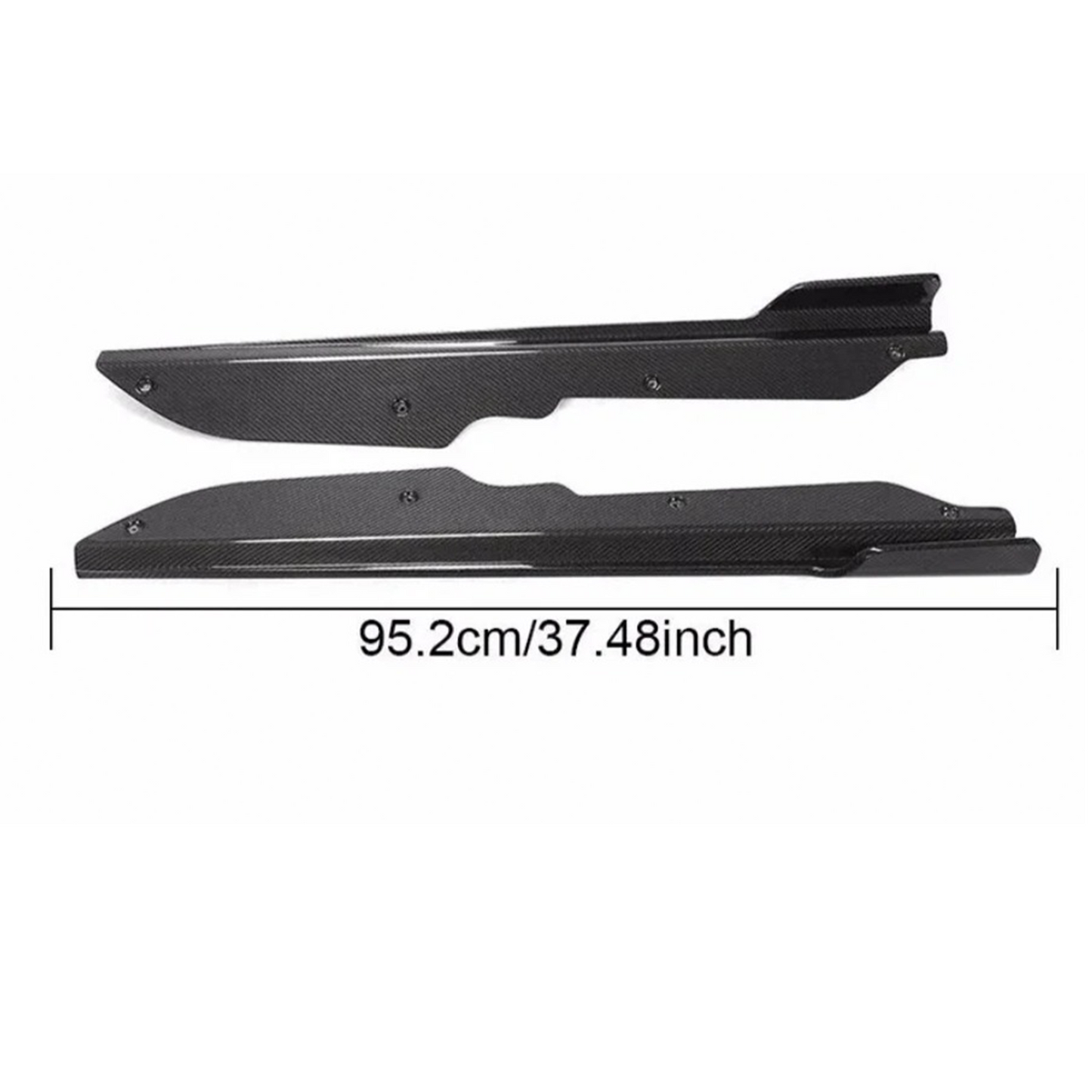 Dry Carbon Fiber Side Skirts Extension Panel for Chevrolet Corvette C8