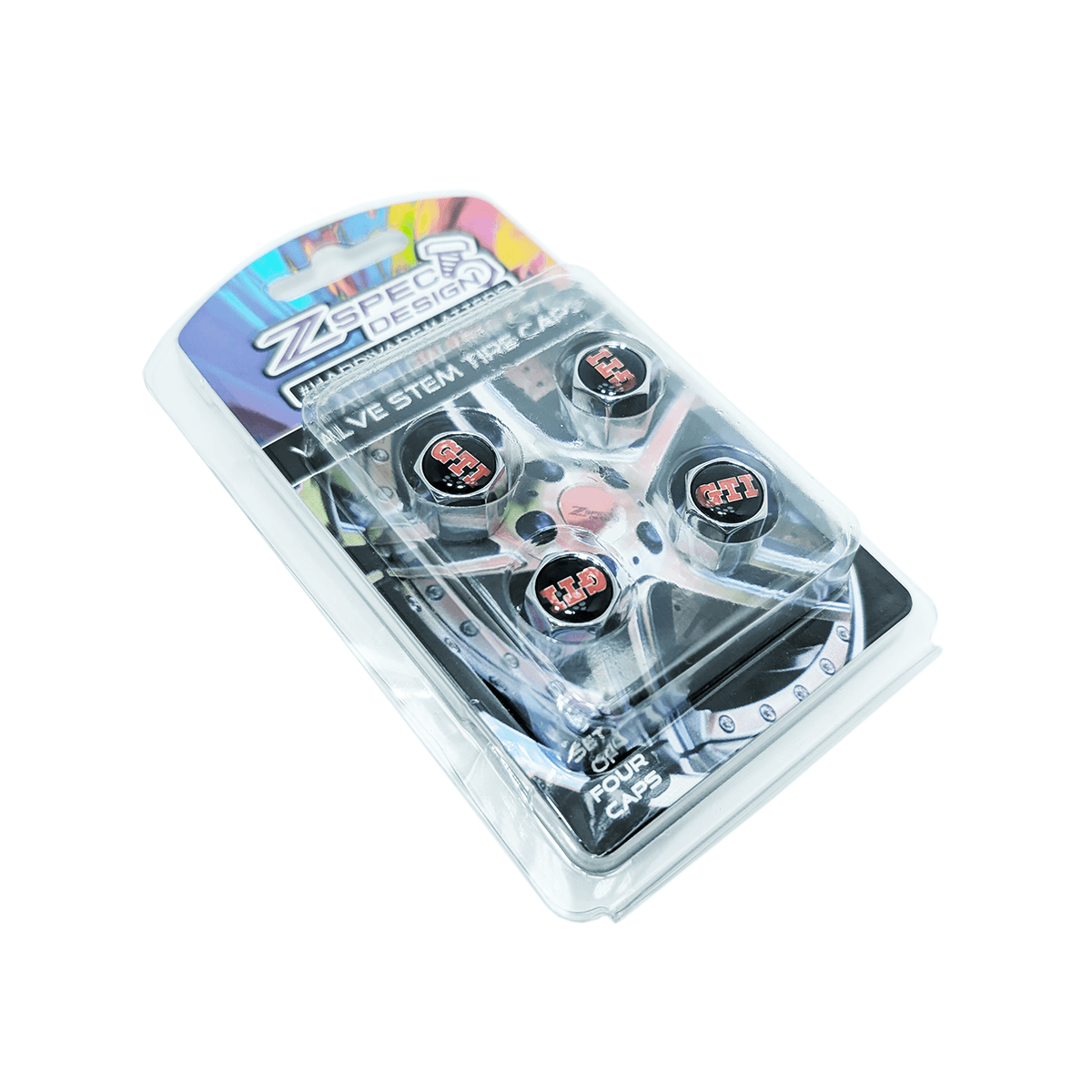 Chrome Valve Stem Tire Caps, Style: GTI