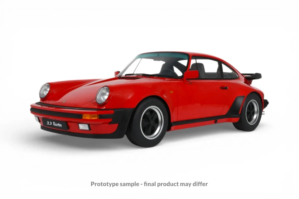 GT Spirit 1989 Porsche 911 930 Turbo 3.3 Indian Red 1:8 WITH DISPLAY