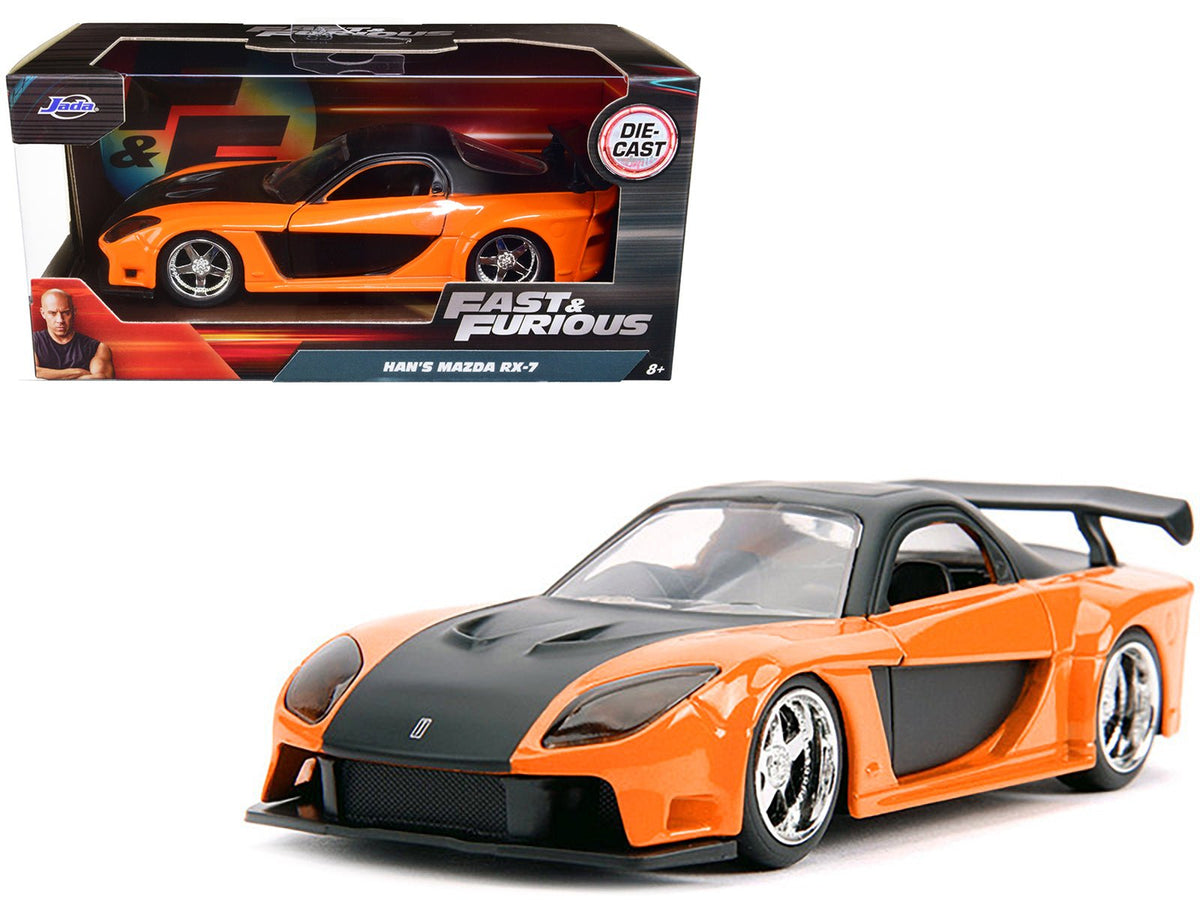 Rapid Vehicles Han's Mazda RX-7 RHD (Right Hand Drive) Orange Metallic and Black "Fast & Furious"...