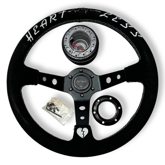 Bull Boost Performance 6-Bolt Racing Steering Wheel + Hub Adapter Boss Kit for Honda Acura Civic,...