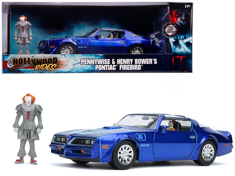 Rapid Vehicles Henry Bower's Pontiac Firebird Trans Am Candy Blue with Pennywise Diecast Figurine...