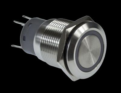Hella Stainless Steel Push Button Off-On Switches - 958455011