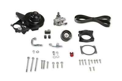 Holley Power Steering Pumps, Gen V LT4, Wet Sump, Add-on, GM Type 2, Saginaw TC Series, Black - 20222BK