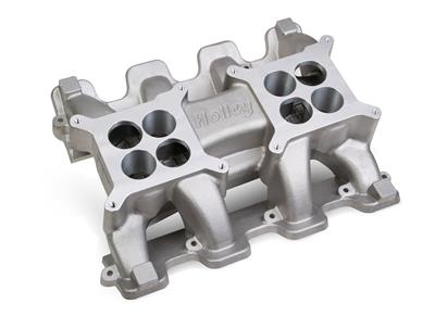 Holley LS 2x4 Dual Plane Carbureted Intake Manifolds - 300120