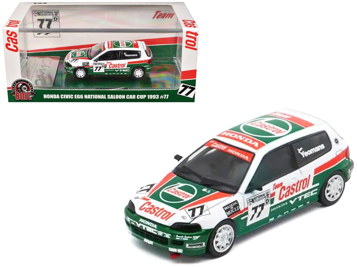 Rapid Vehicles Honda Civic EG6 RHD (Right Hand Drive) #77 Team Castrol "National Saloon Car Cup"...