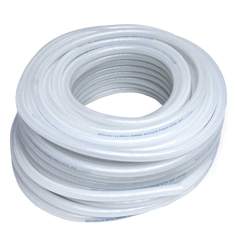 HPS High Temp 5/32" ID(4mm)Reinforced Silicone Braid Clear Hose Tubing