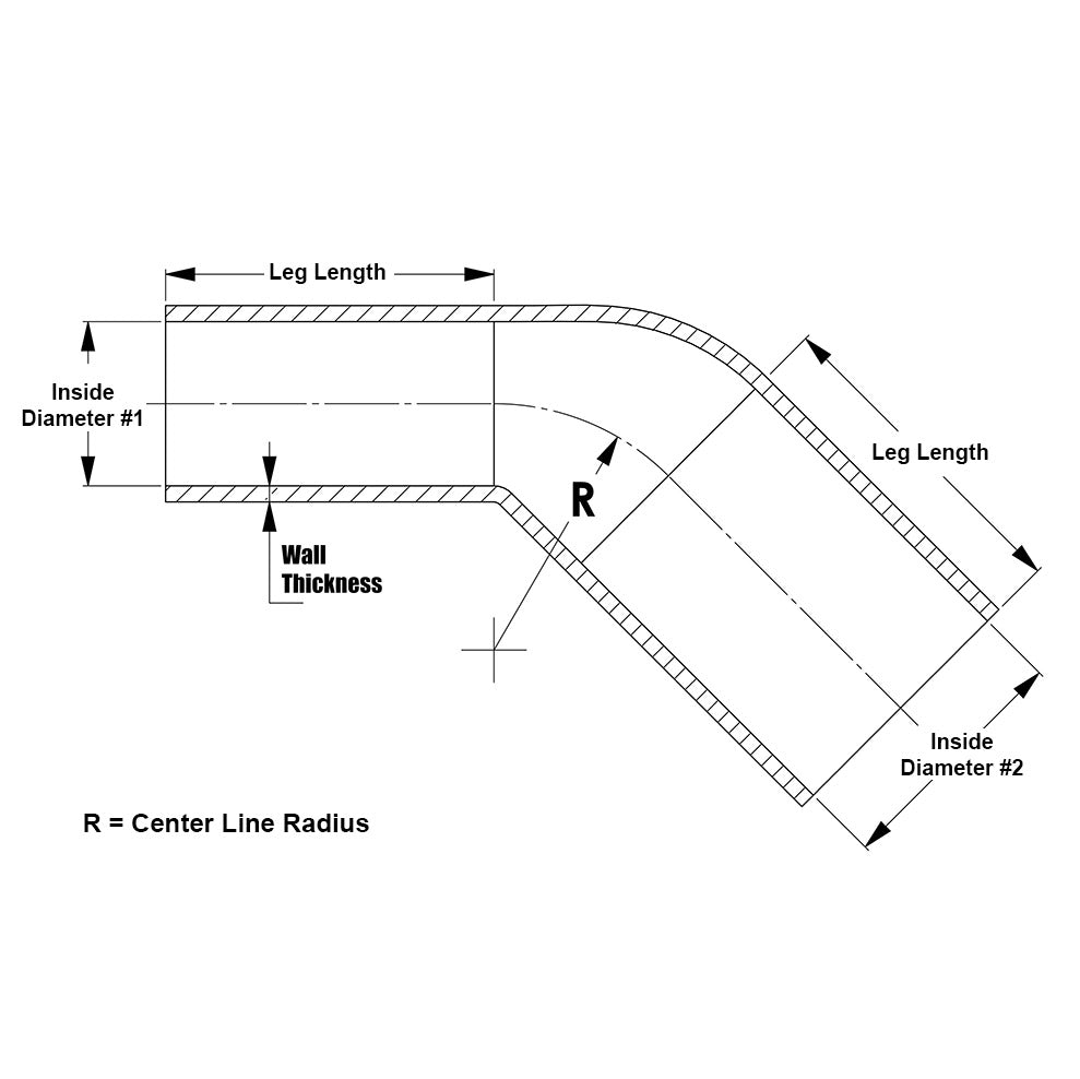 HPS 5/8" - 7/8" Silicone 45 Degree Elbow Reducer Coupler Hose, High Temp 4-ply Reinforced, 16mm - 22mm ID