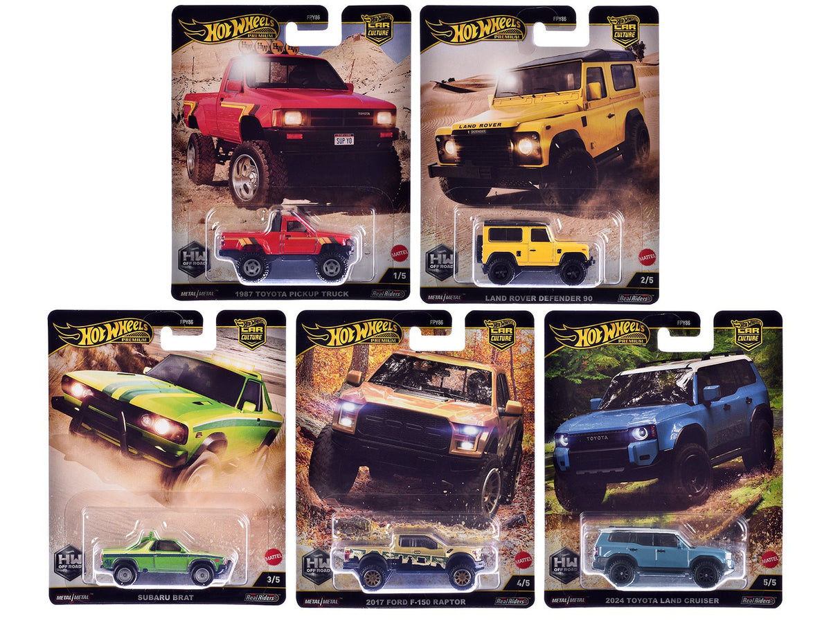 Rapid Vehicles "HW Off Road" 5 piece Set "Car Culture" 2024 Series H Diecast Model Cars by Hot...