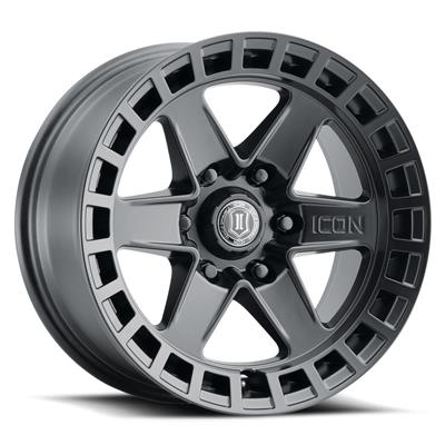 Icon Alloys Raider Satin Black Wheels - 3417858347SB
