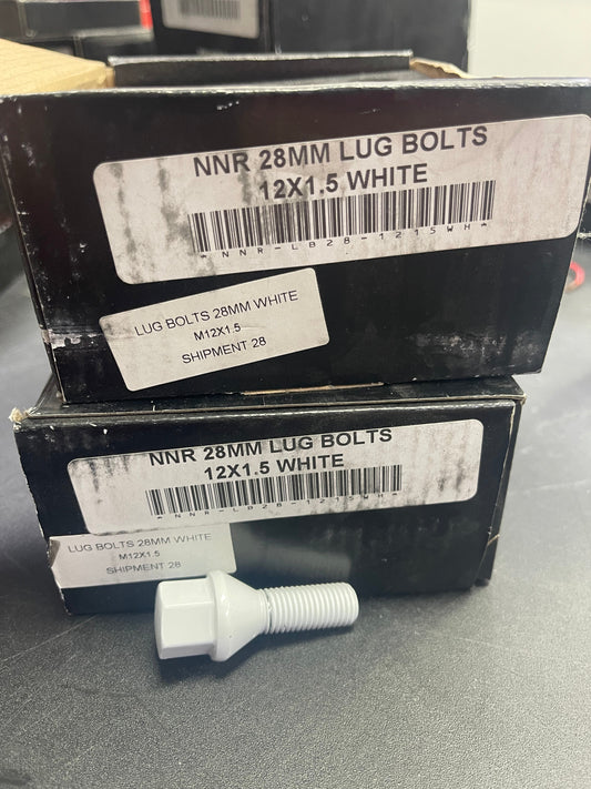 Speedzone Performance LLC NNR 12x1.5 28mm lug bolts white
