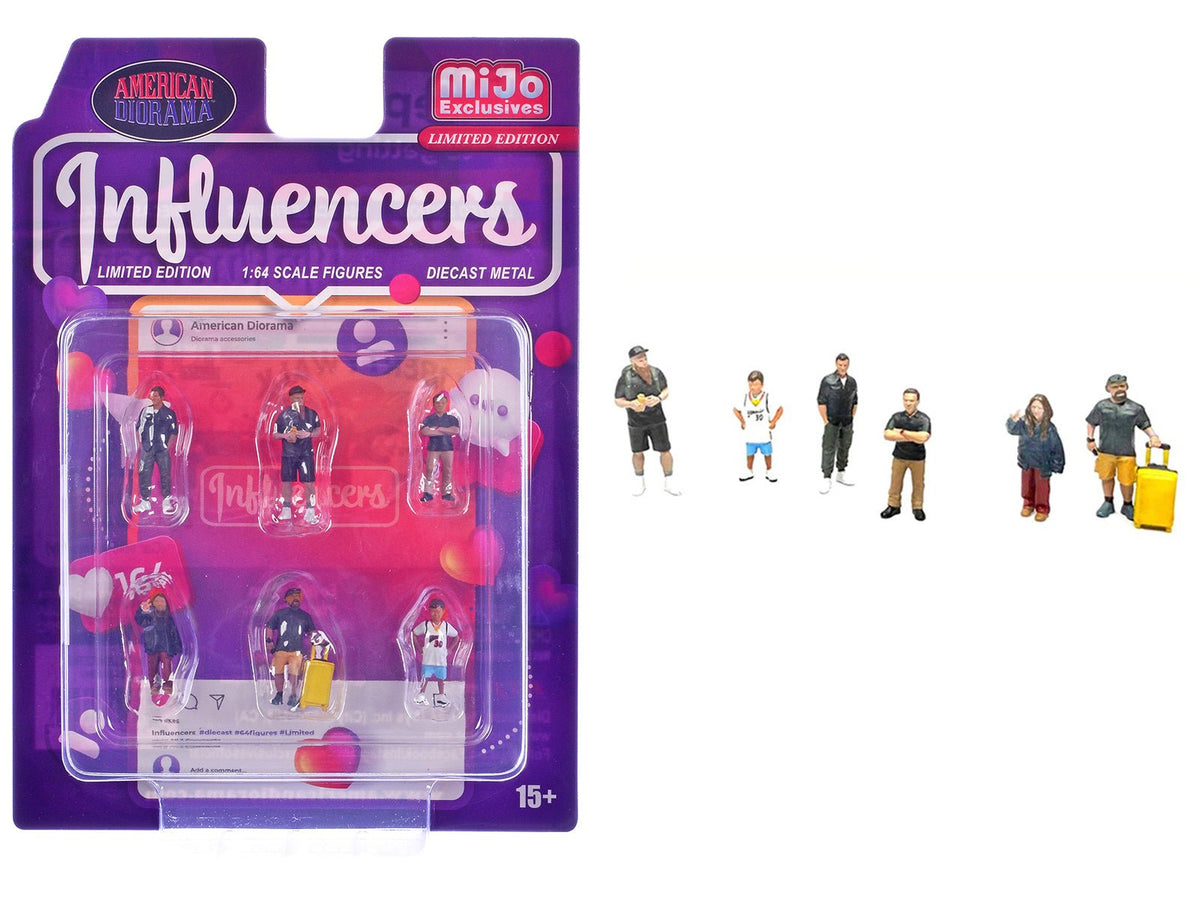 Rapid Vehicles "Influencers" 6 piece Diecast Figure Set Limited Edition for 1/64 Scale Models by...