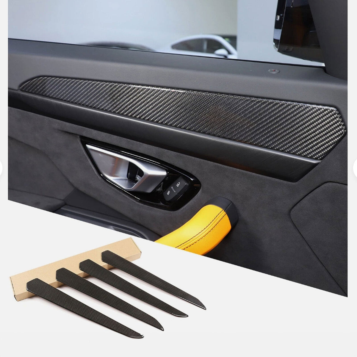 Bull Boost Performance Full Carbon Fiber Interior Trim Cover Set Fits Lamborghini URUS Lambo...