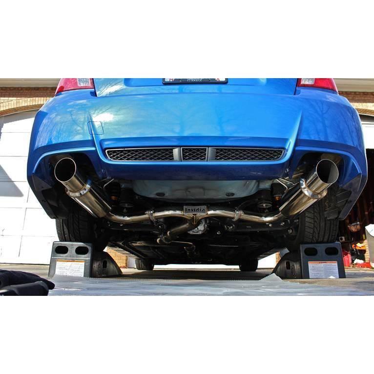 Invidia Dual N1 Burnt Titanium Tips Cat Back Exhaust WRX/STI Sedan 2008-2014 | HS11STIGTT