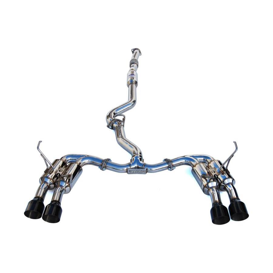 Invidia [15-21 WRX/STI] Gemini R400 Signature Series Black Tip Quad Tip Exhaust