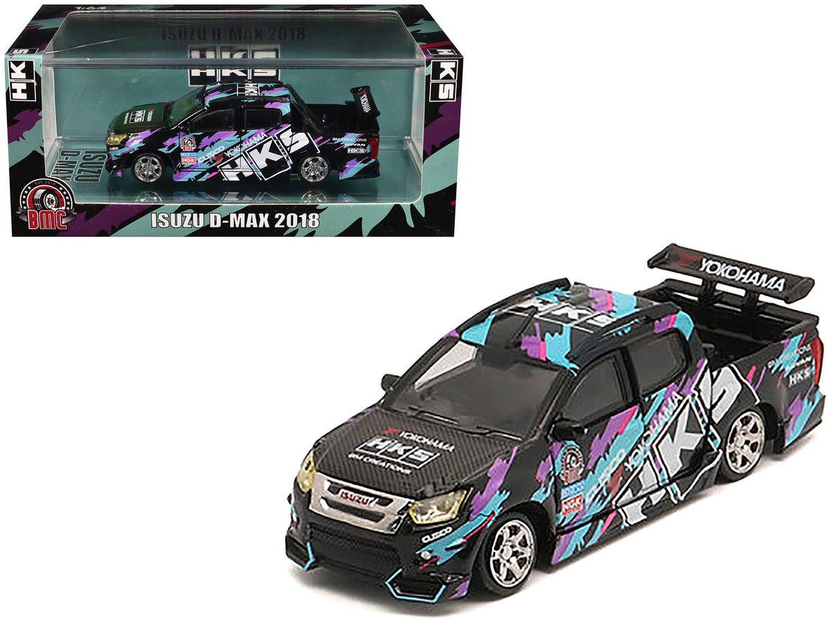 Rapid Vehicles Isuzu D-Max Lowrider Pickup Truck RHD (Right Hand Drive) "HKS" Black with Graphics...