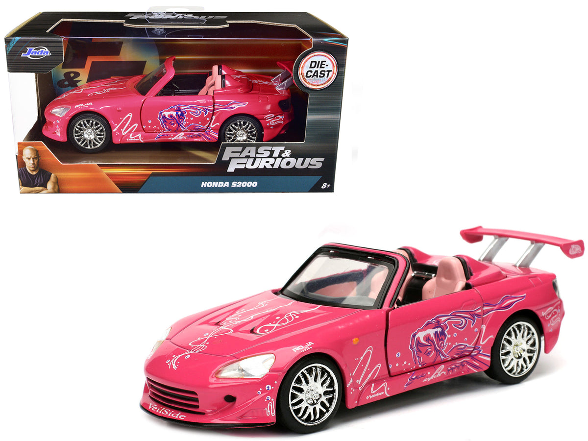Rapid Vehicles Suki's Honda S2000 Convertible Pink with Graphics "Fast & Furious" Movie 1/32...