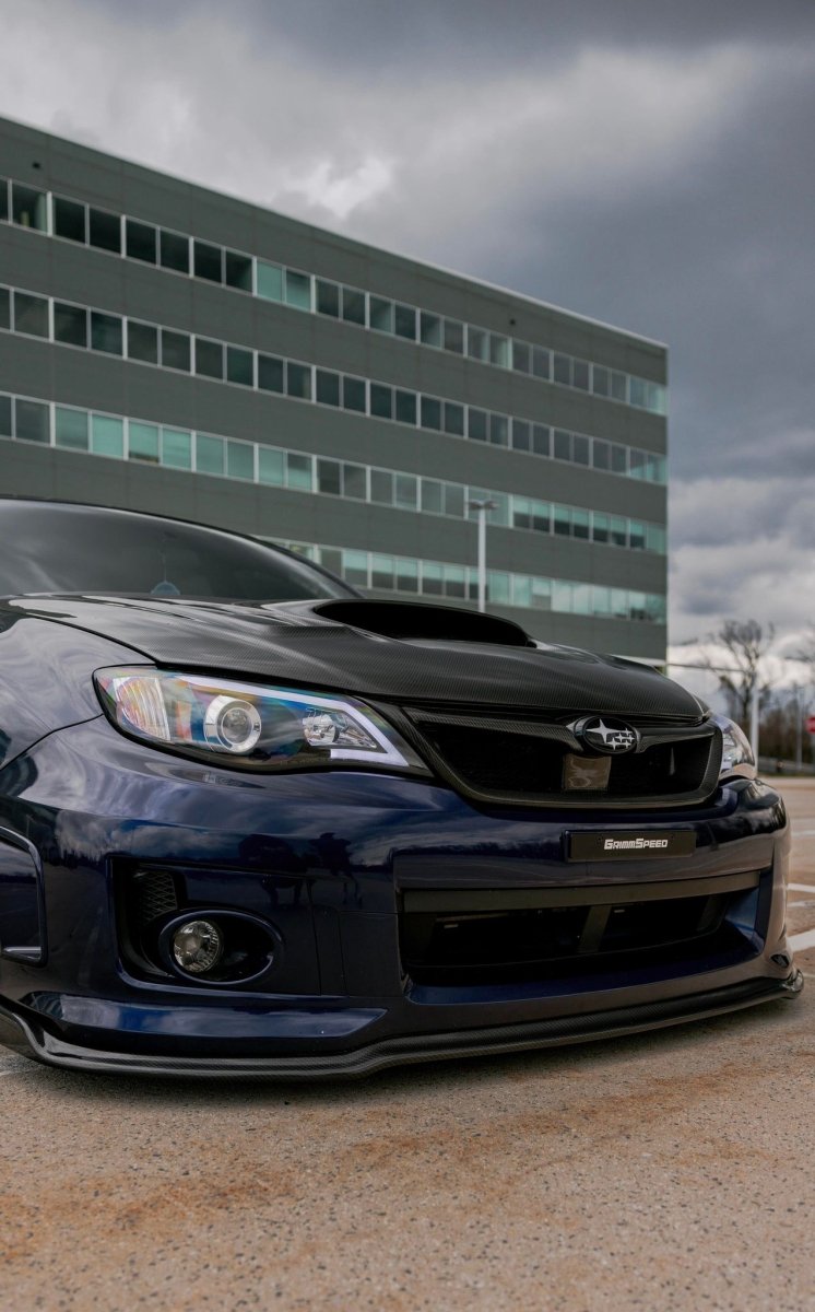 JDMuscle [08-14 WRX/STI] Carbon Fiber Hood V3 w/ Heat Extract