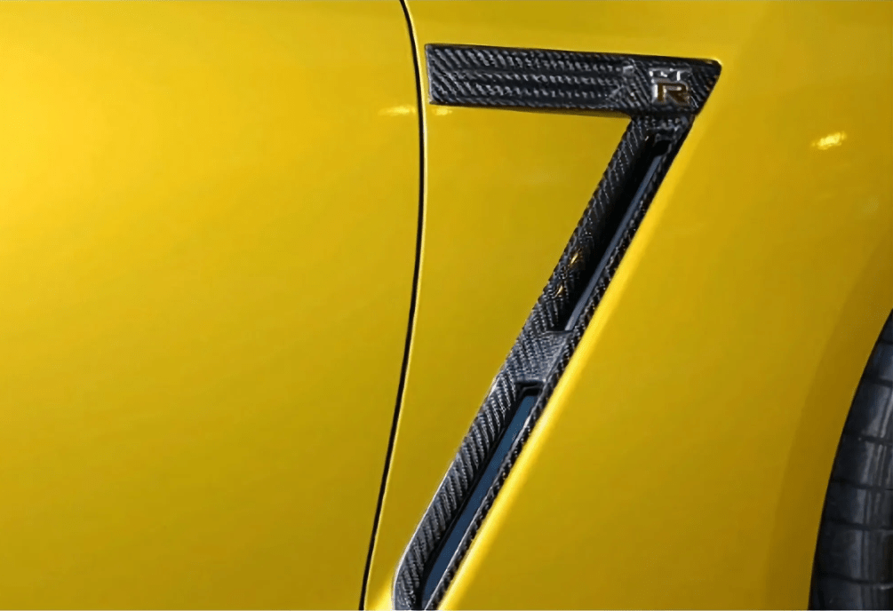 JDMuscle [09-16 GT-R] Carbon Fiber Fender Ducts/ Garnish - OE Style