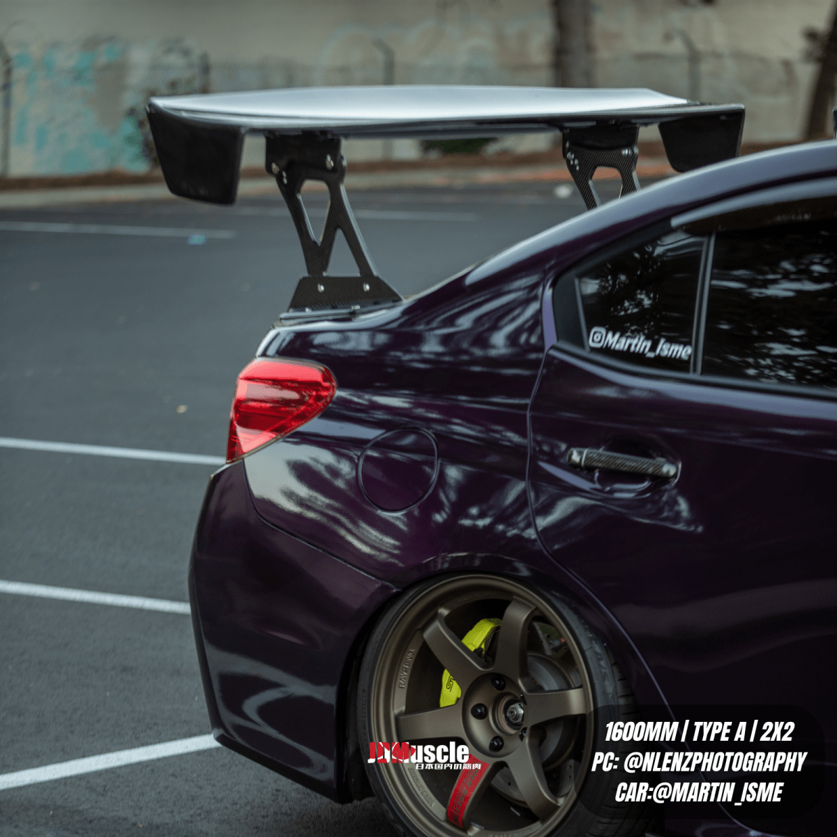 JDMuscle [15-21 WRX/STI] Carbon Fiber Replacement Spoiler Base for JDMuscle VS Style Euro GT or Varis GT Wing