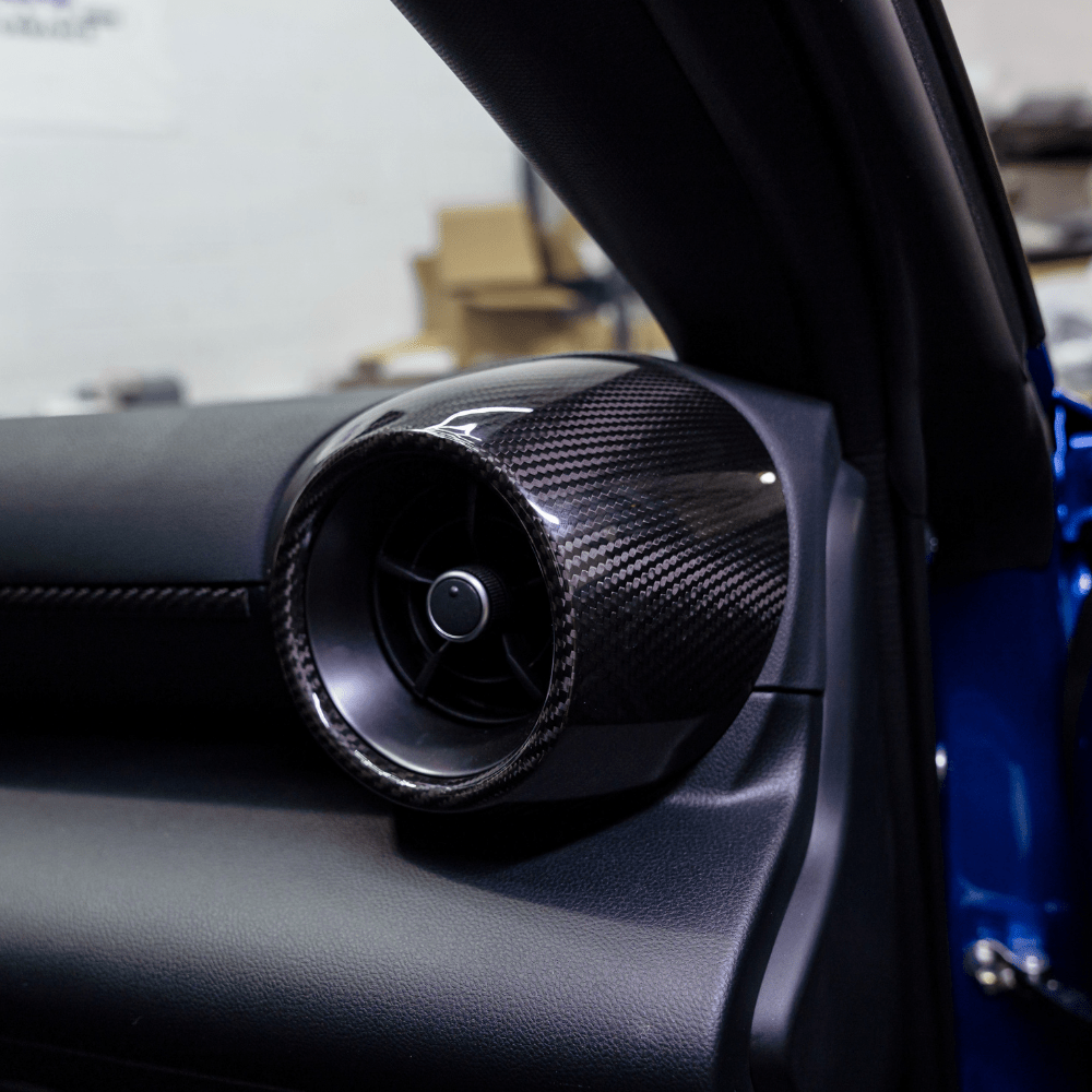 JDMuscle [22-25 BRZ/GR86] Pre-preg Carbon Fiber AC Vent Covers w/ Gloss Finish 2PC *Clearance* No Returns*