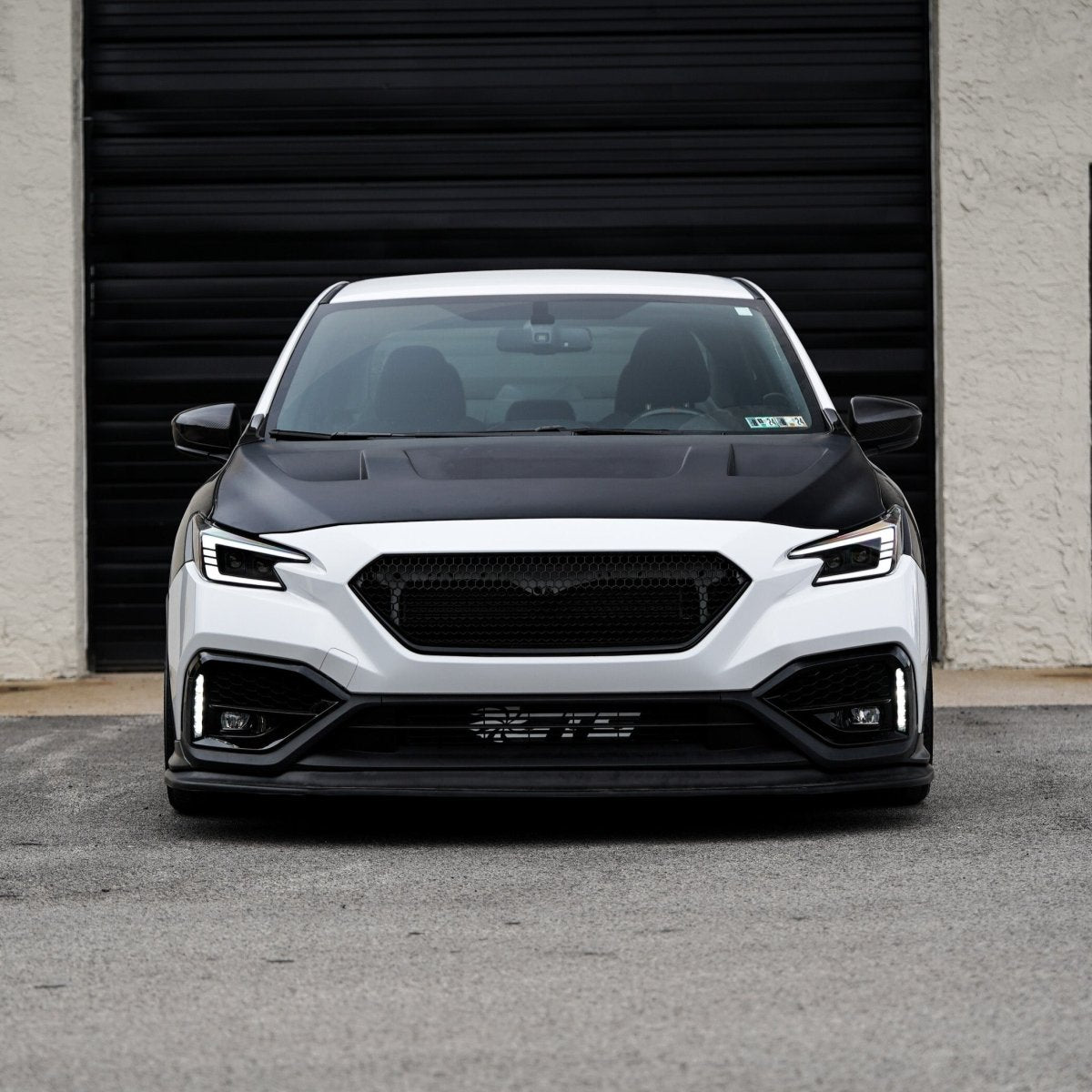 JDMuscle [22-25 WRX w/ FMIC] Carbon Fiber Scoopless Hood V1 - View 3