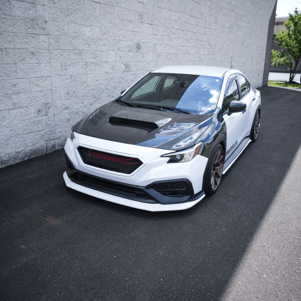 JDMuscle [22-26 WRX] Spec CS 3-Piece Front Lip Paint Matched / Gloss Black / RAW ABS