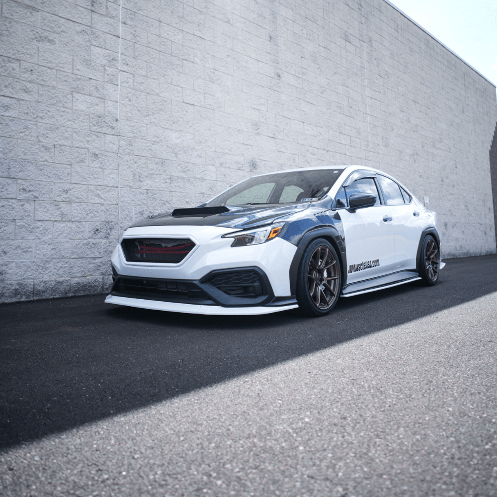 JDMuscle [22-26 WRX] Spec CS 3-Piece Front Lip Paint Matched / Gloss Black / RAW ABS