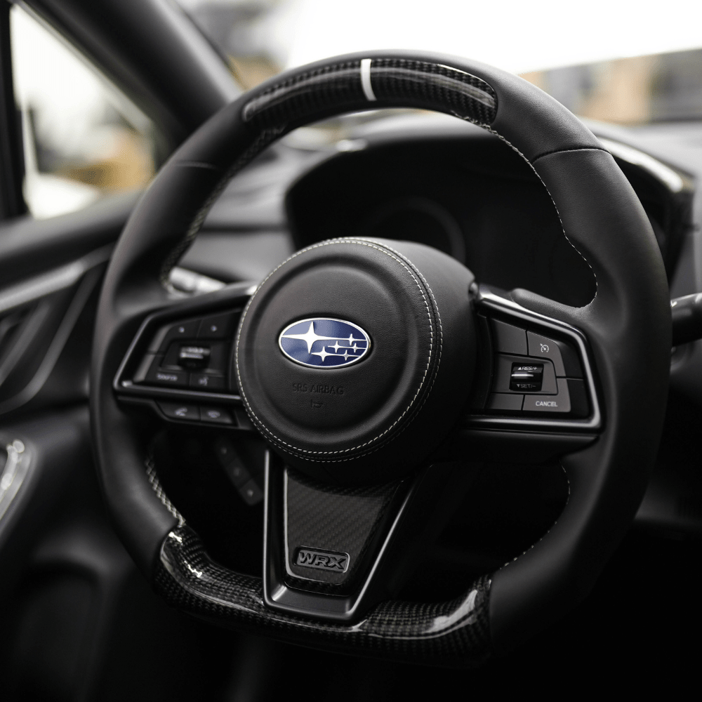 JDMuscle [22-26 WRX] Airbag Cover - Leather / Alcantara