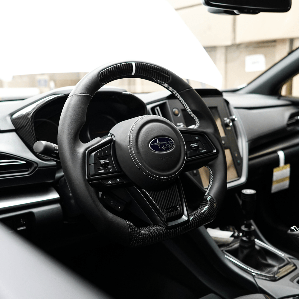 JDMuscle [22-26 WRX] Airbag Cover - Leather / Alcantara