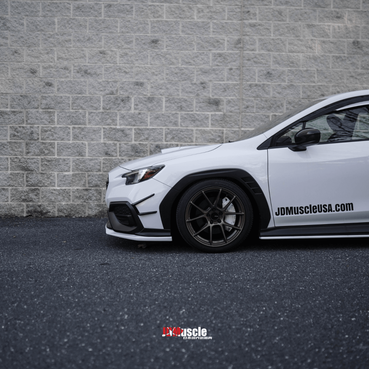 JDMuscle [22-26 WRX] Canards V1 - ABS / Paint Matched / Gloss Black *CLEARANCE*NO RETURNS*