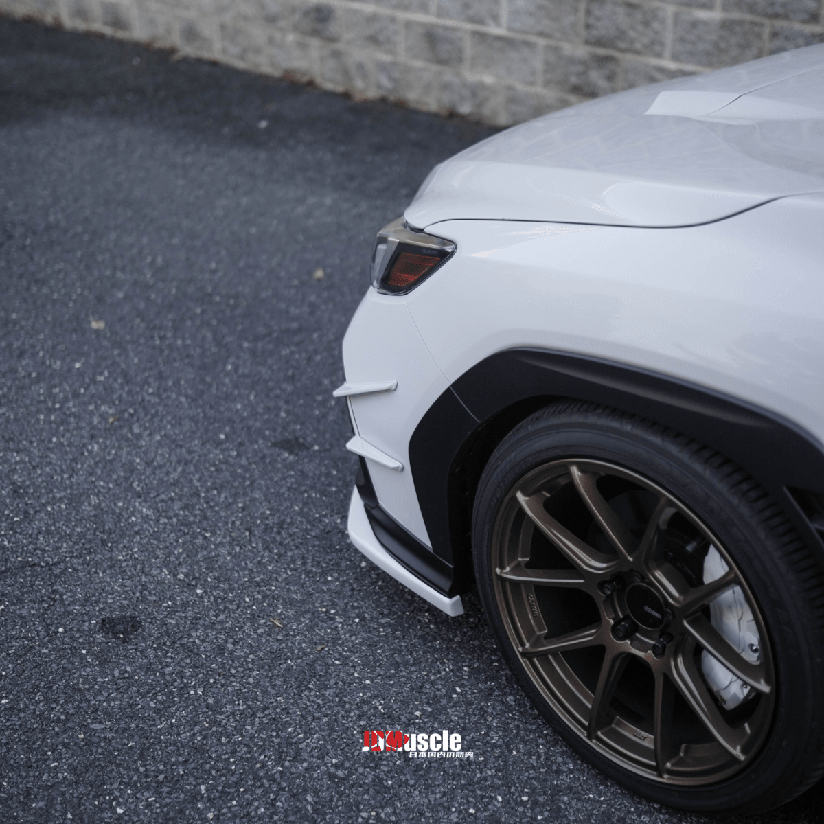JDMuscle [22-26 WRX] Canards V1 - ABS / Paint Matched / Gloss Black *CLEARANCE*NO RETURNS*