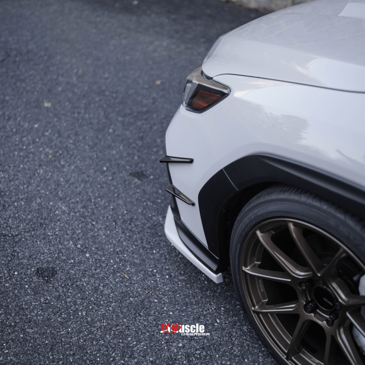 JDMuscle [22-26 WRX] Canards V1 - ABS / Paint Matched / Gloss Black *CLEARANCE*NO RETURNS*