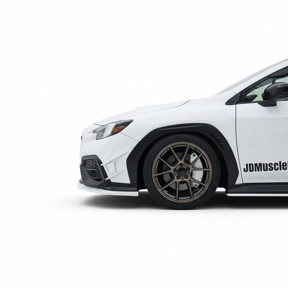 JDMuscle [22-26 WRX] Canards V2 - Paint Matched / Gloss Black / ABS *CLEARANCE*NO RETURNS*