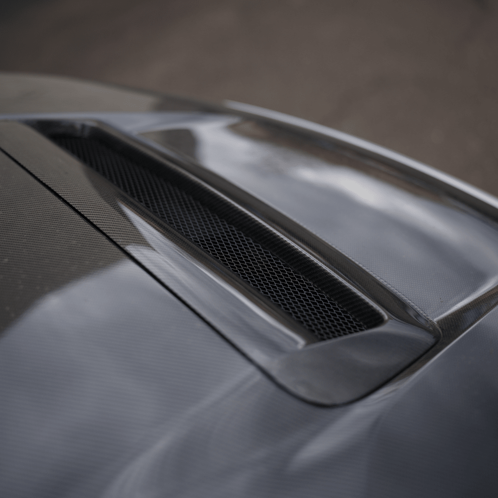 JDMuscle [22-26 WRX] Carbon Fiber FMIC Reverse Hood Scoop