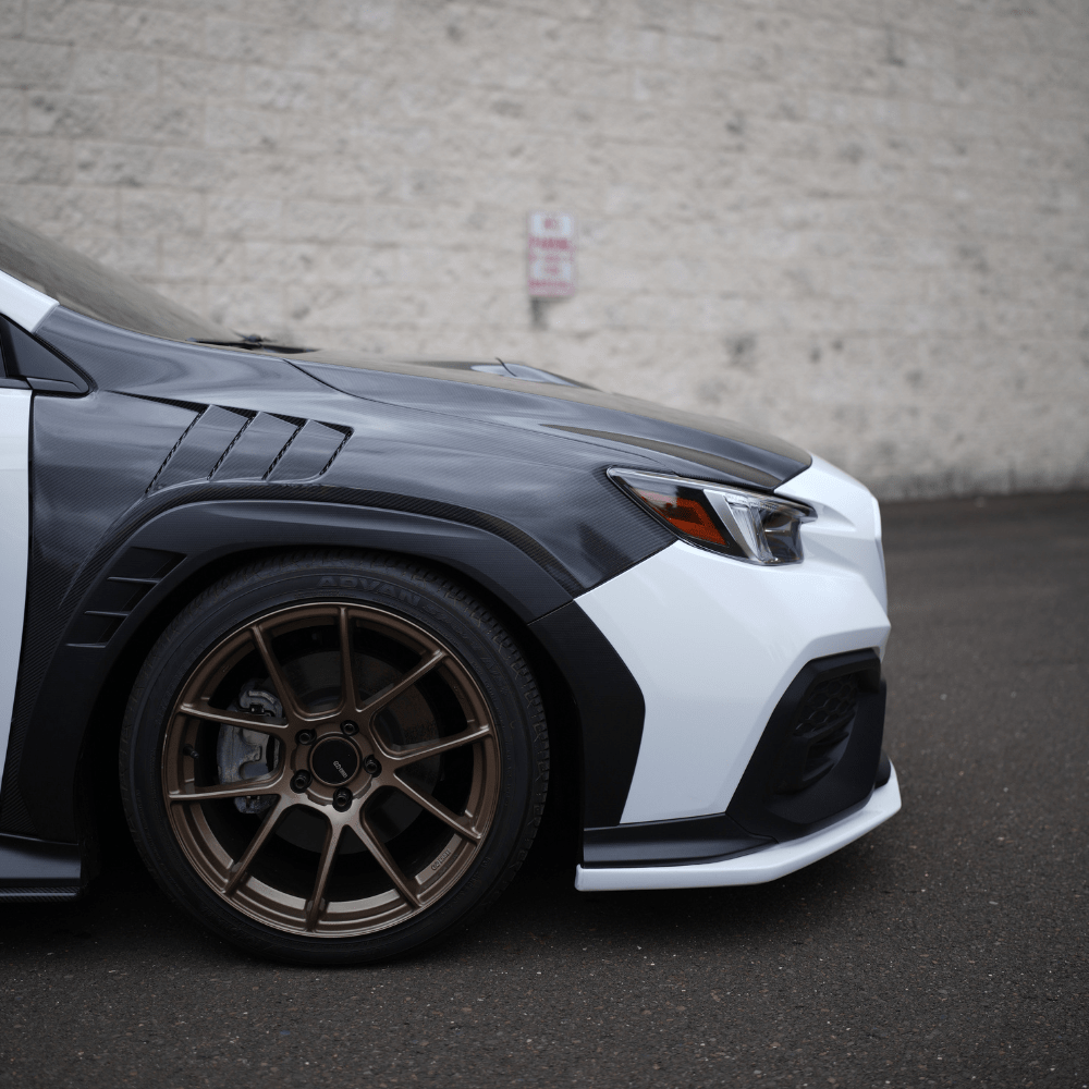 JDMuscle [22-26 WRX] Carbon Fiber FMIC Reverse Hood Scoop