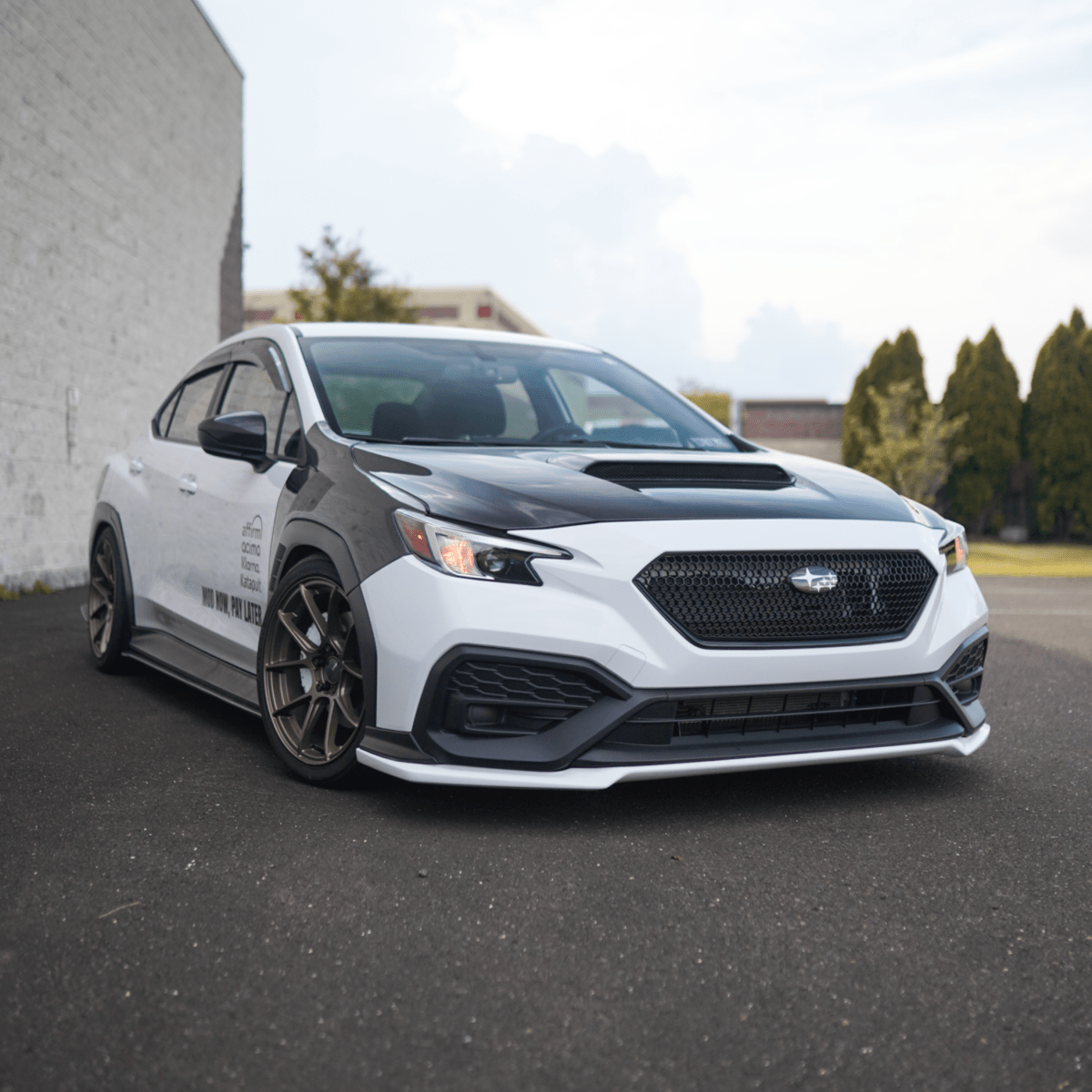 JDMuscle [22-26 WRX] Carbon Fiber Hood Scoop - OE Style