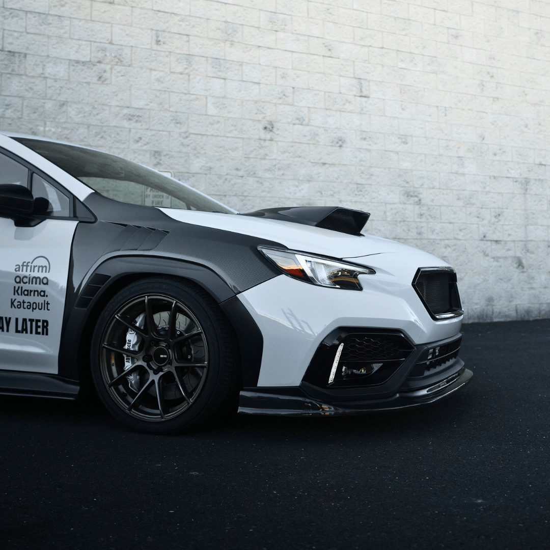 JDMuscle [22-26 WRX] Pre-preg Carbon Fiber Hood Scoop - Rally Style V2