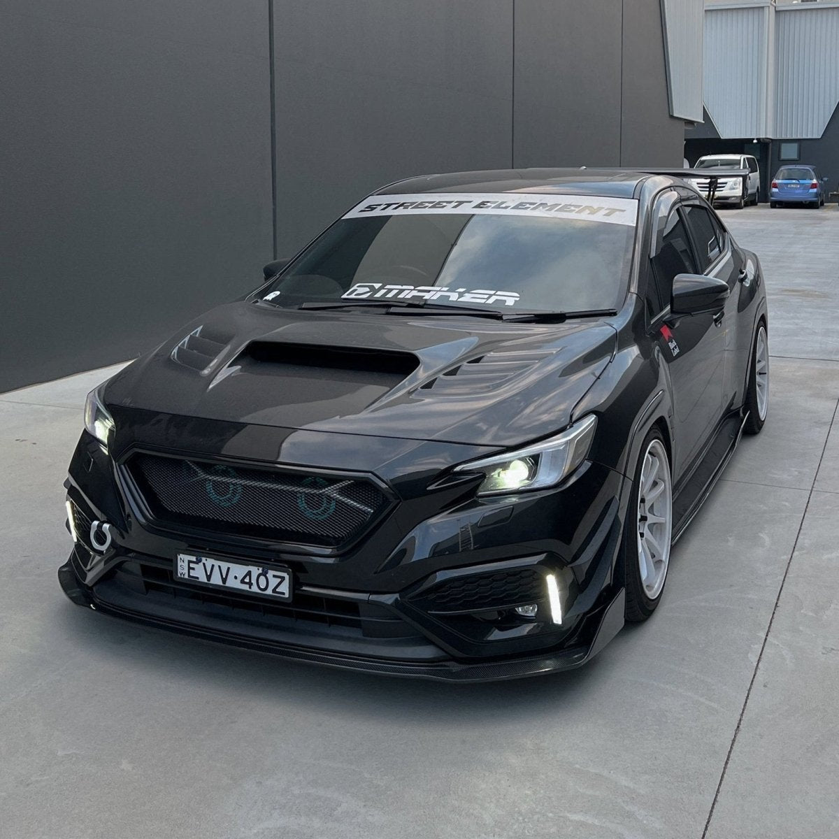 JDMuscle [22-26 WRX] Carbon Fiber V2  Front Bumper Lip