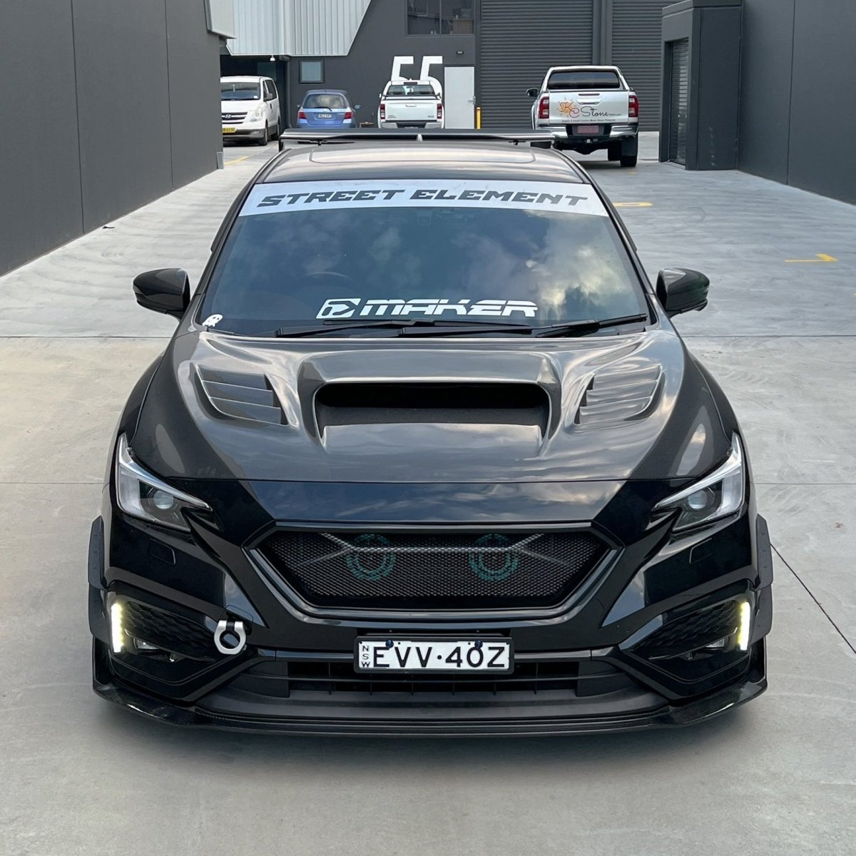 JDMuscle [22-26 WRX] Carbon Fiber V2  Front Bumper Lip